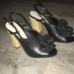 Schutz Sandals Slingback Leather Size 7